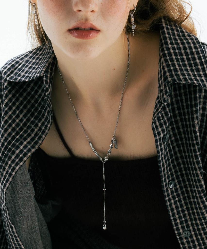 Pearly More Drop Pendant Magnet Slide Necklace_Pm24N021Wt