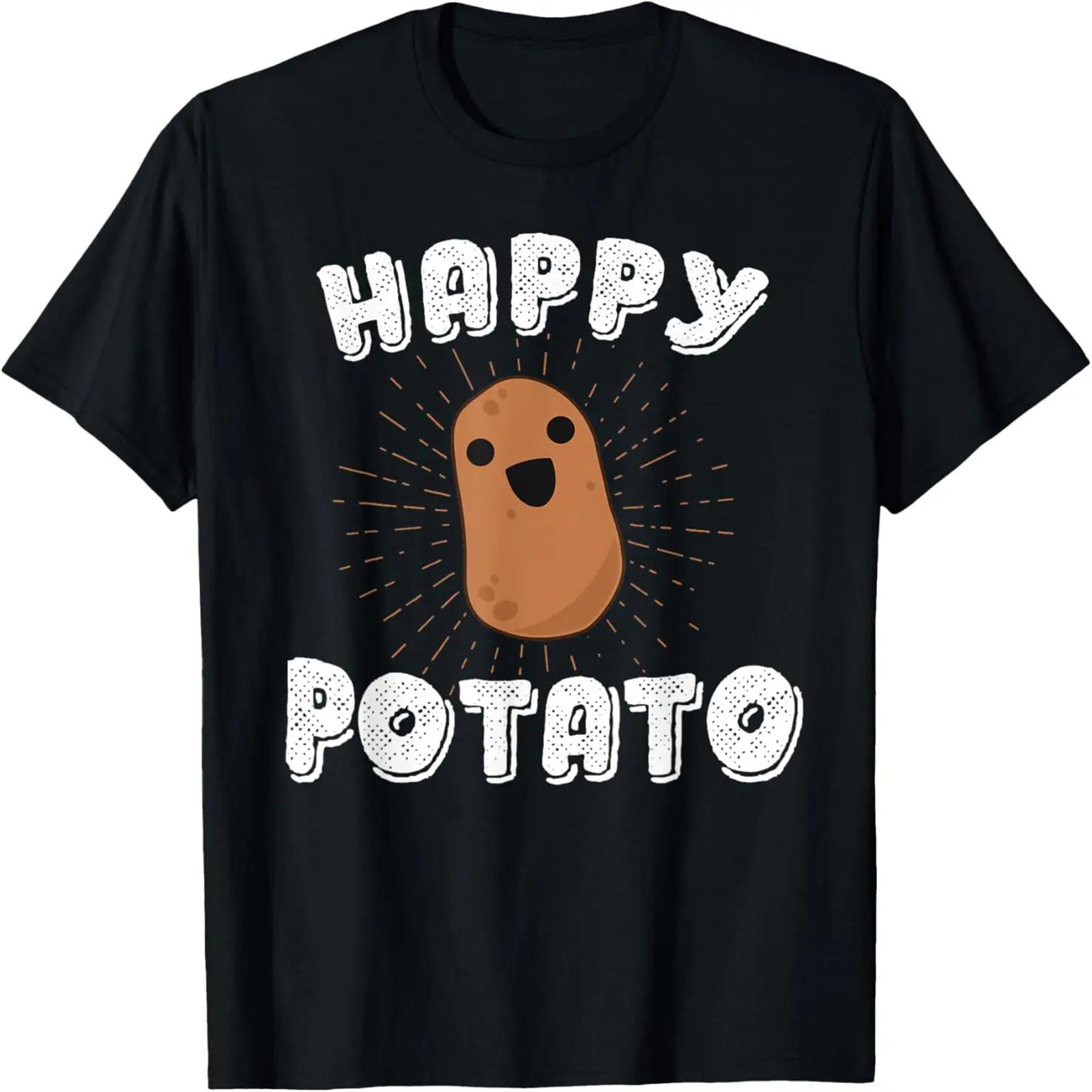Happy Potato Funny Potato T-Shirt Vegetable Food Humor T-Shirt S
