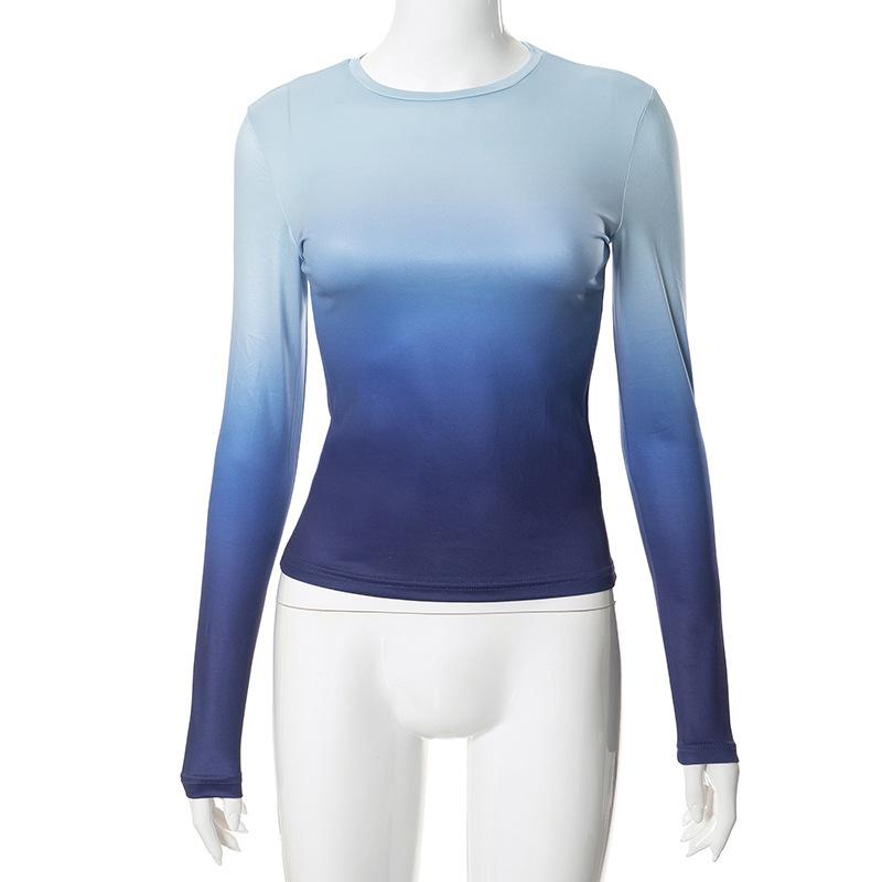 Women's Fashion Casual Long Sleeve O-Neck T-shirts and Tops