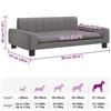 VidaXL Lit pour chien gris 90x53x30 cm similicuir 171855