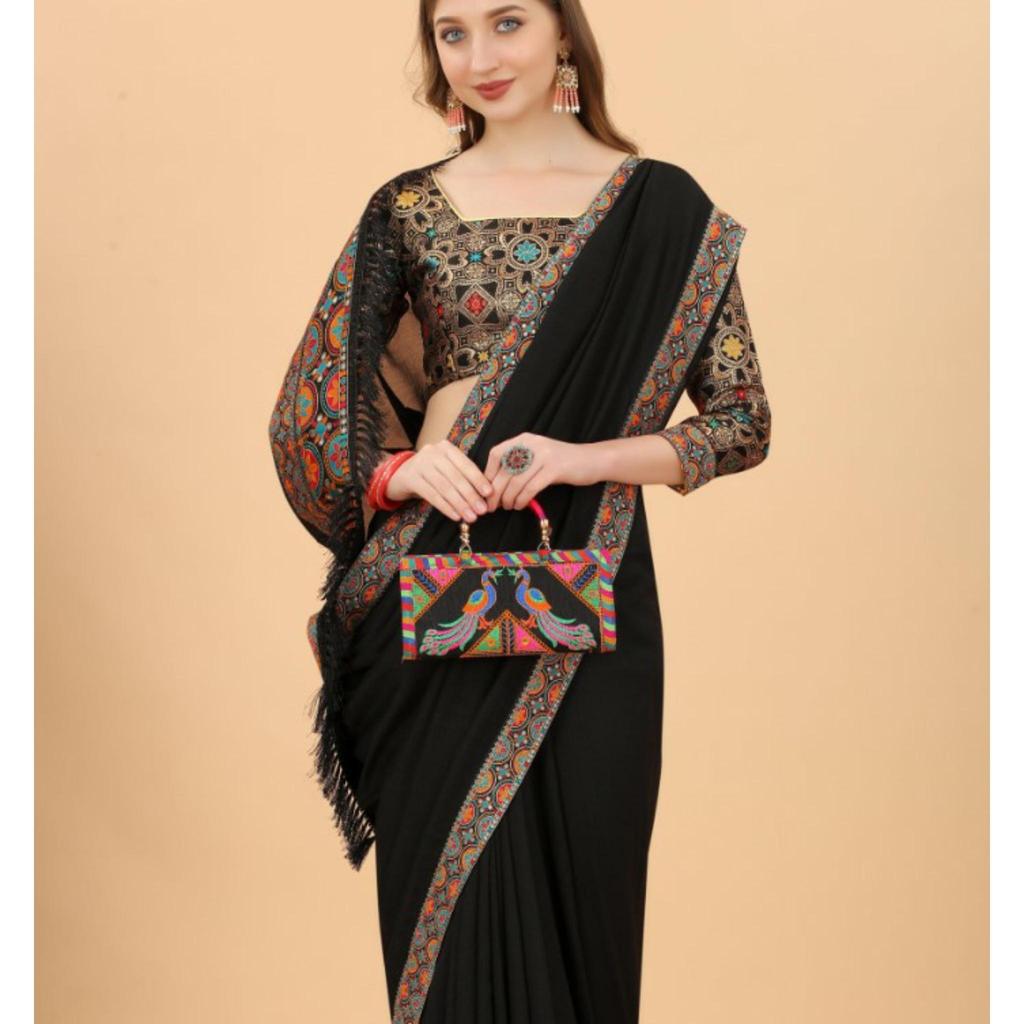 Traditioneller indischer Jecquard-Sari