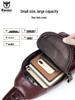 Cow Captain Men's Genuine Leather Crossbody Chest Bag - Top Layer Cowhide Multifunctional Sports Casual Bag