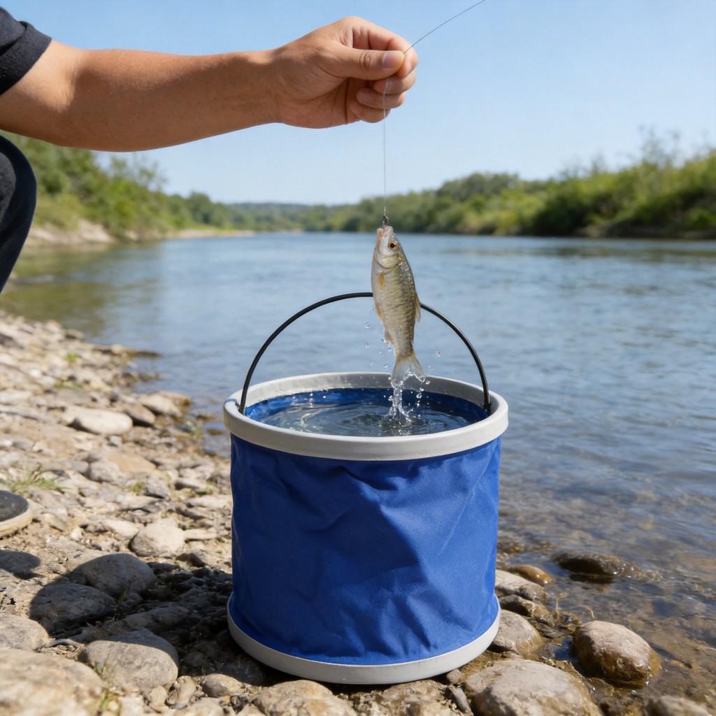 Car Water Container With Oxford 600d Fabric And Collapsible Structure For Camping And Fishing Use
