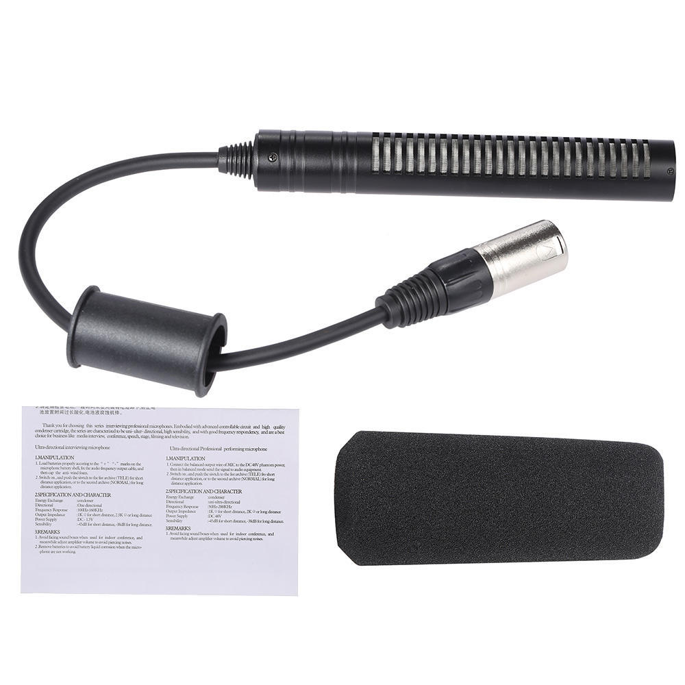 Video Recording Interview Microphone Photography Stereo Condenser Unidirectional Microphone Mic for Panosonic Camcorders