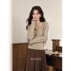 LuXiangNan Oat-Colored Gentle Casual Knit Sweater