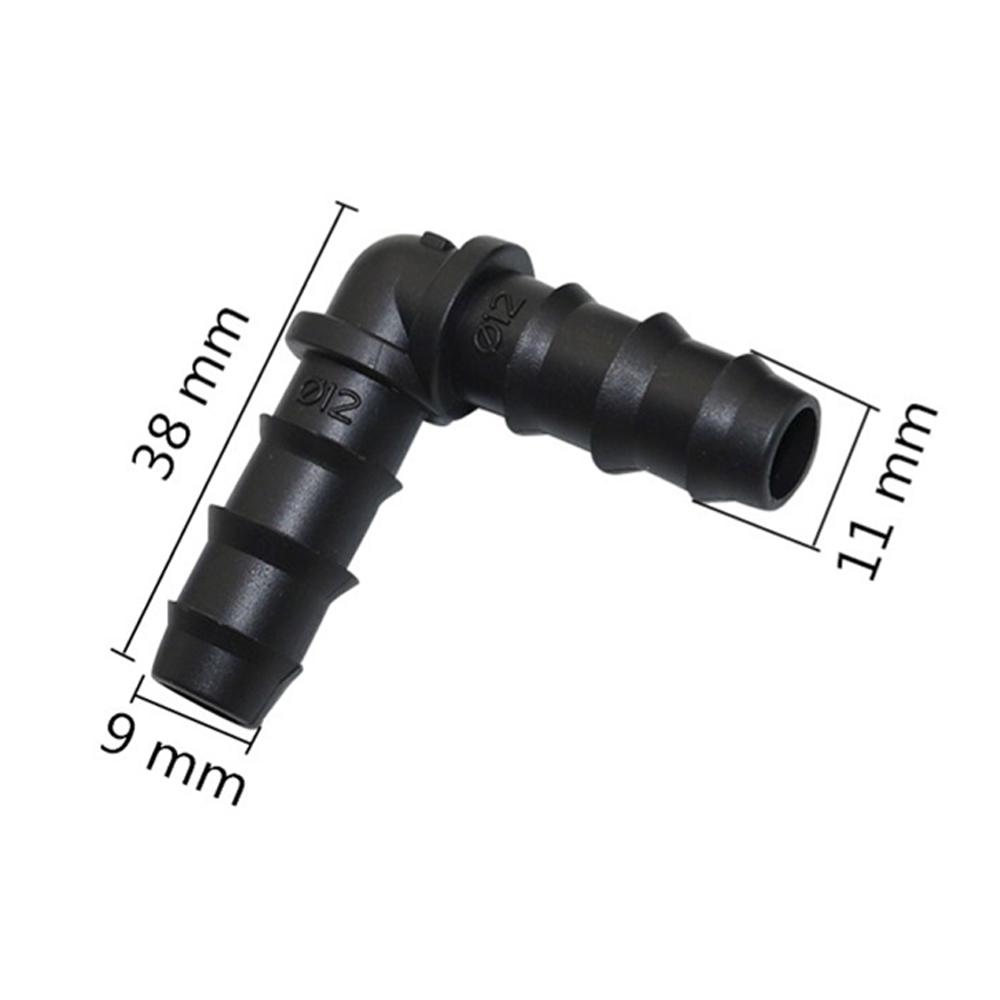 50 Pezzi Connettori a Gomito Barbati da 8 mm DN12 Giunto a Gomito Retto Connettore Tubo Irrigazione a Goccia Giardino Agricoltura Divisori per Tubi Flessibili