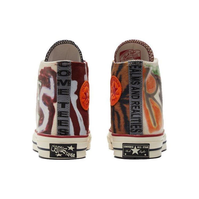 Converse 1970s x Come Tees Chuck Taylor All Star Unisex High-Top Canvas Shoes Trendy Versatile White Red 173121C