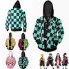 Demon Slayer Kimetsu No Yaiba Vibrant Soft Zipper Up Hoodie For Comfort