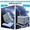 4Pcs Condenser Brackets Easy Installation Corrosion Resistant Heavy-Duty Galvanized L-Shaped Brackets Tie Down Kit