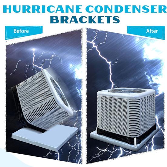 4Pcs Condenser Brackets Easy Installation Corrosion Resistant Heavy-Duty Galvanized L-Shaped Brackets Tie