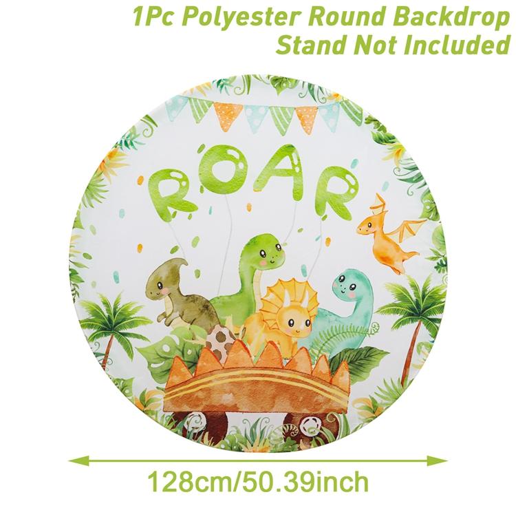 Fundal rotund pentru petrecere de ziua de naștere, unicorn, dinozaur, Flamingo, copii, petrecere de ziua de naștere, decorațiuni pentru copii, duș, cerc, fotografie, fundal, Cove