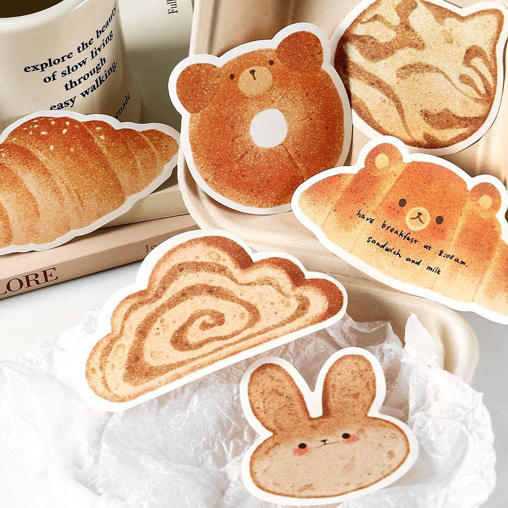 30sheets Cute Simulated Unusual Post Notes Eat Bread Cute Toast Students Leave Messages Remember N Times Memo Pad Sticky Note