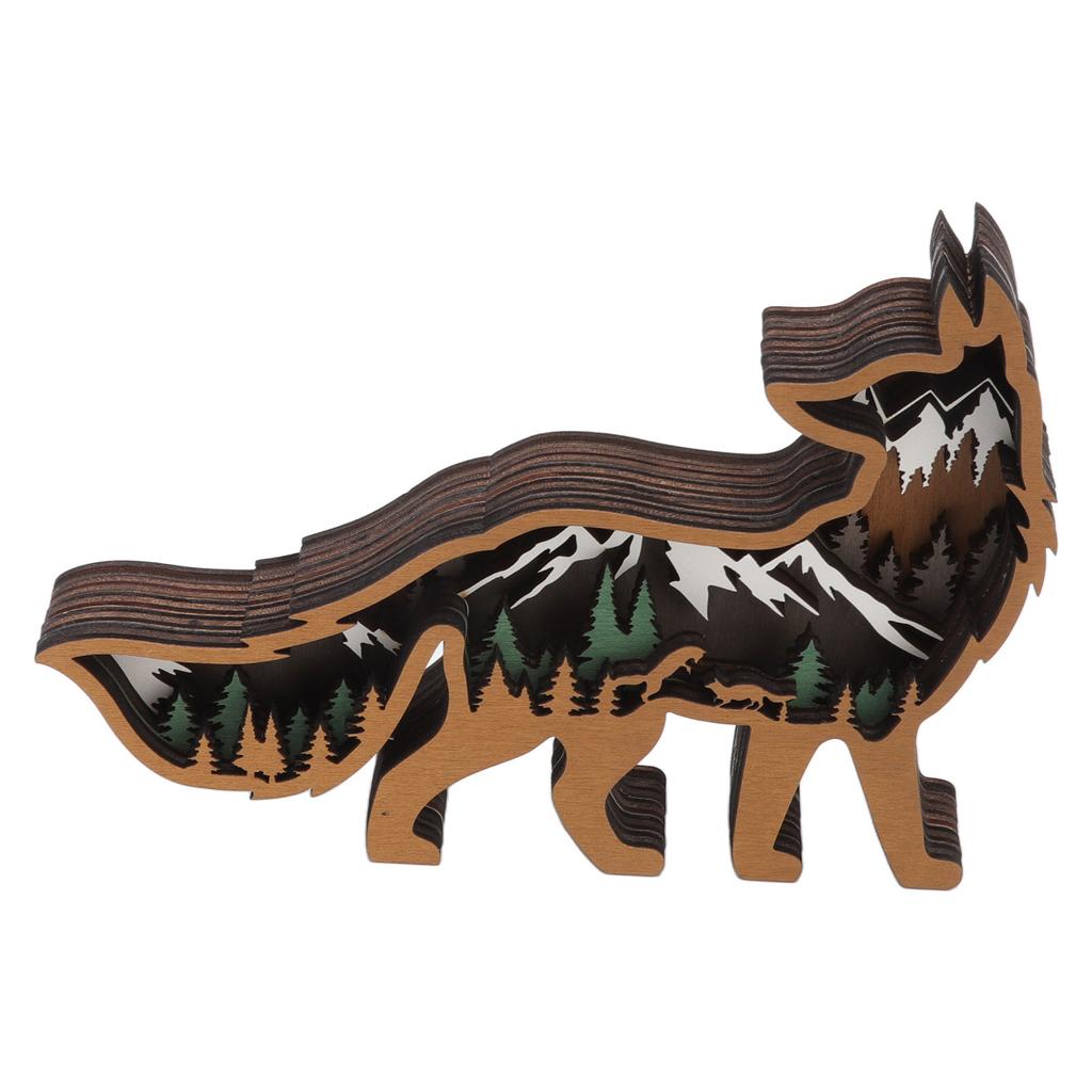 Wooden Animal Statue Boxwood Burr Free Smooth Surface Fine Workmanship Home Decor Crafts for