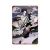 Classic Pop Anime Demon Slayer Kyojuro Rengoku Art Poster Metal Tin Sign Plaque Wall Plates for Living Room Modern Home Decor