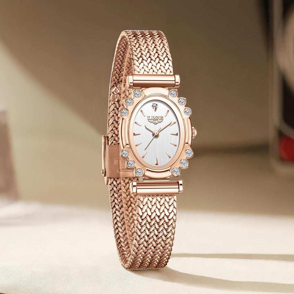 Elegant Watch Women's Shiny Rhinestone Ultra-thin Bracelet Watch Fashion Waterproof Quartz Casual Gift Watches