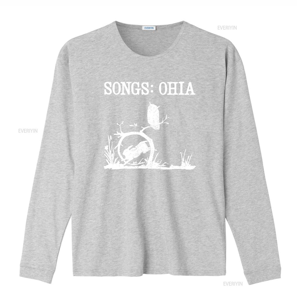 Songs Ohia T Shirt S 5XL Unique Black and White Animal Print Design vintage Washed Slightly streetwear designer clothes Stylish