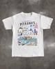 Mykonos Griechenland T-Shirt, Griechische Insel Windmühlen, Mittelmeer Urlaub Reise Souvenir Grafik T-Shirt