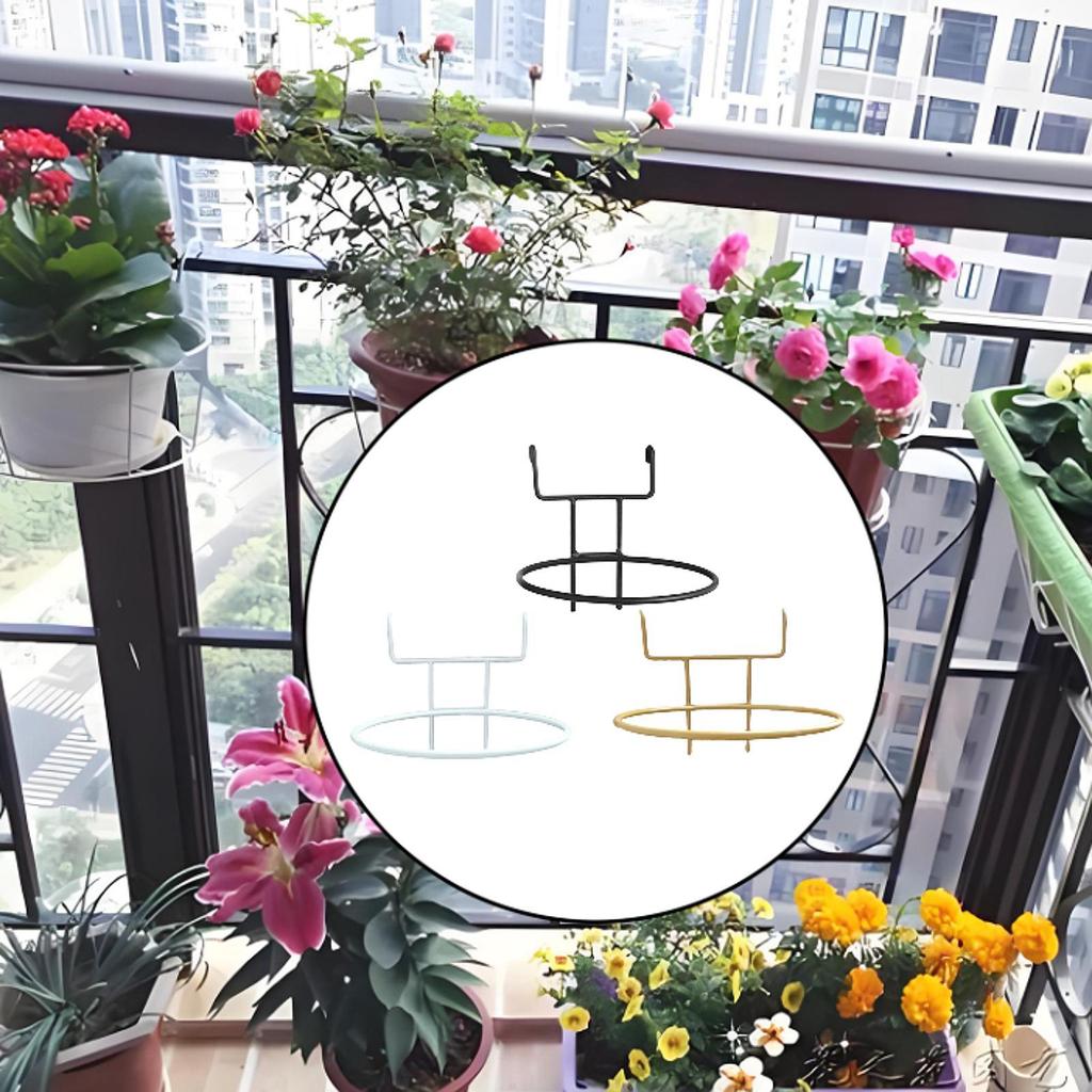 Flowerpot Display Rack for Railings, Hanging Planter Stand for Balconies