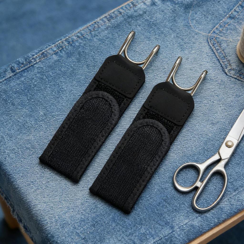 No Buckle Belt 2 Pieces Buckleless Stretchable Waistband Elastic Convenience Belt for Walking Daily Commuting Office Casual