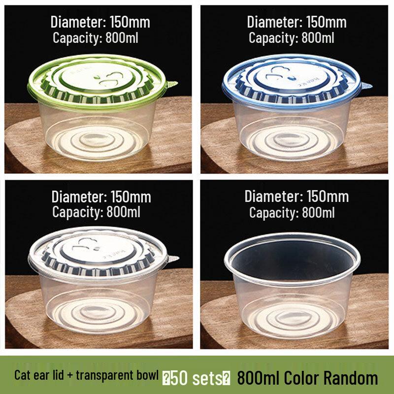Leak-Proof Recyclable Takeaway Food Containers with Cat Ear Lids