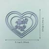 "Hello Love"letters and 3pcs Love Hearts Metal Cutting Dies Stencil for DIY Scrapbooking Photo Album Embossing Paper Cards Crafts Diecuts