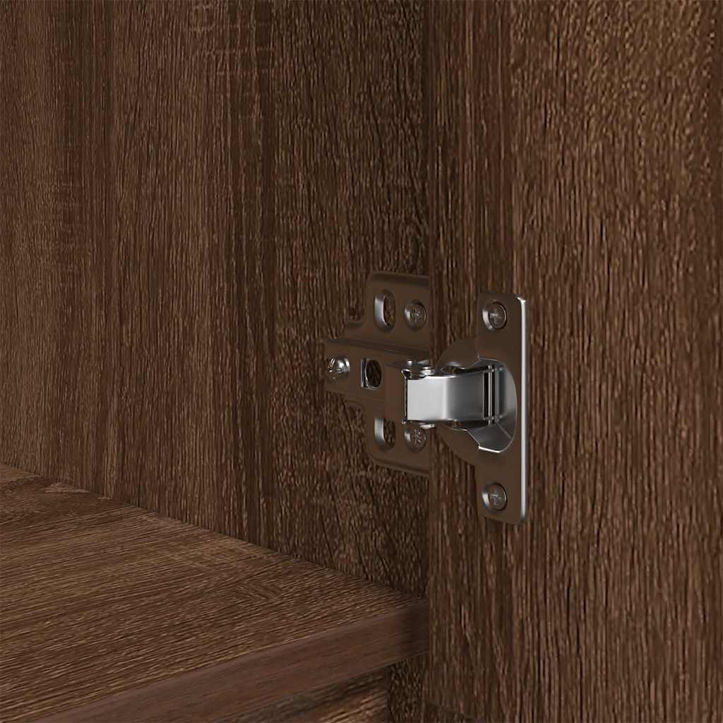Highboard In Brown Oak Look 11.6 X 13.4 X 47 In (W X D X H) Particle Board
