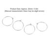 50pcs Stainless Steel Bulk Hoop Earrings Open Hoop Light Weight Wine Glass Rings Silver Round Hoop Ear Wires Party Favor