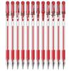 Deli 6600ES 0.5mm Red Bullet Tip Gel Pen, 12-Pack