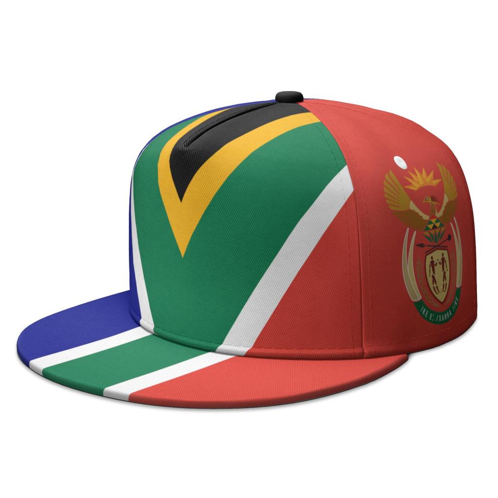 Sudafrica Nome Numero Personalizzato Logo Cappellino a Visiera Piatta Bandiera Nazionale Za Afrikaans Olandese Paese Stampa Universitaria Foto Cappello Hip-hop