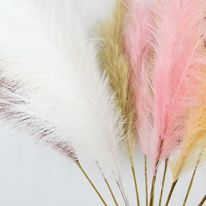 5pcs Extra Large Pampas Grass Stem 120cm Artificial Silk Flower Fluffy Faux Reed Boho Home Wedding Decoration
