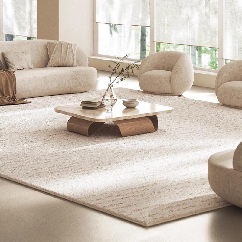 Cream Style Carpets for Living Room Fluffy Soft Lounge Rug Thick Plush Cloakroom Floor Mat Large Area Bedroom Decor Line Carpet