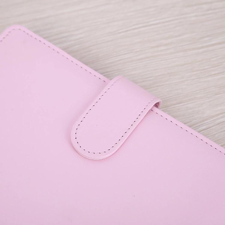 Custom Pu Leather Budget Binder Office Supplies With Buckle Notebook Planner Cover A5 Binder Ring Bound Planner