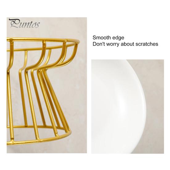 Pet Feeder Bowl Ceramic Anti-overturn Raised Iron Stand Protect Cervical Treat Dish Vertebra Cats Dogs Water Food Feeding Supplies