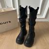 Fashion Women High Boots Platform Fashion New Shoes Designer 2025 Summer Brand Party Knee High Chelsea Boots Woman Shoes Mujer Botas