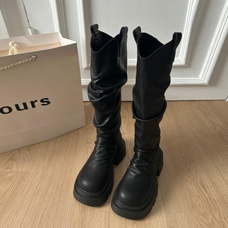 Fashion Women High Boots Platform Fashion New Shoes Designer 2025 Summer Brand Party Knee High Chelsea Boots Woman Shoes Mujer Botas