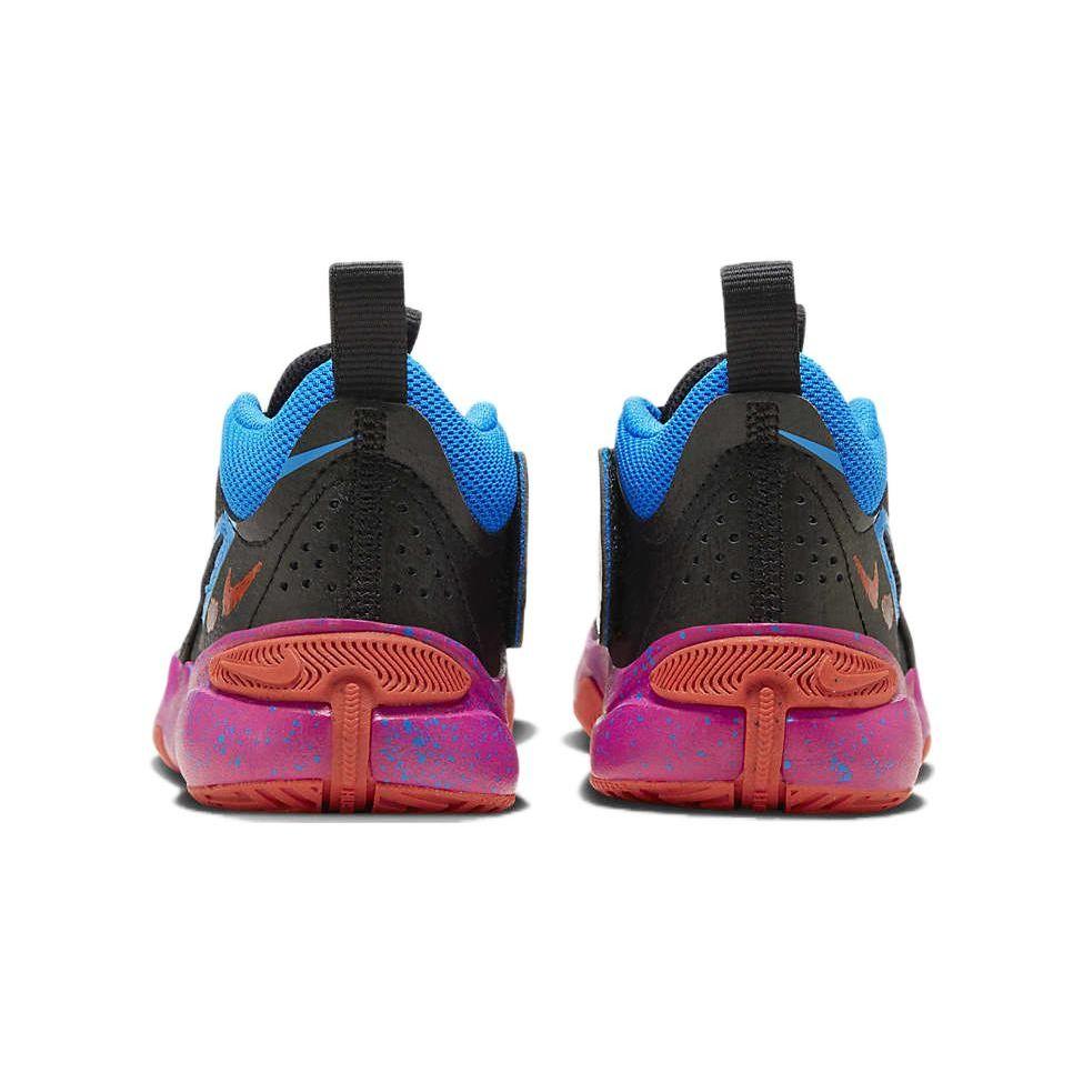 Nike Team Hustle D 11 Comfortable Sports Non-Slip Durable Low-Top Kids Basketball Shoes Kids Sneakers Blue Black FD6727-001