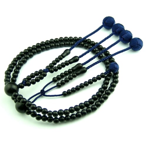 Myorenka Buddhist Prayer Beads for Men, Nichiren Sect, 108 Beads, 108 Beads, Ebony, Brahma Tassel, Buddhist Prayer Beads ...