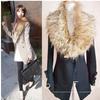 Cappotto con Collo in Pelliccia Sintetica di Volpe Accessorio Costume Cosplay di Halloween Colore Unico Largo 17 cm