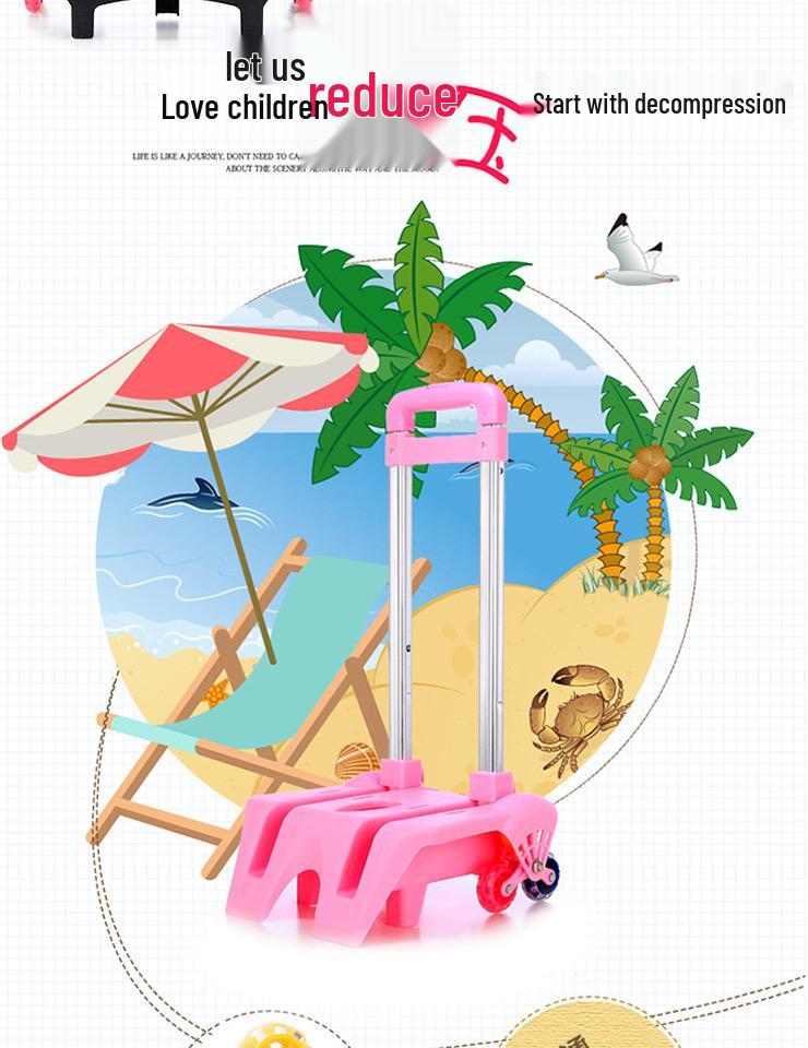 Folding Backpack Cart with Flashing Wheels for Kids – 3 or 6 Wheel Options