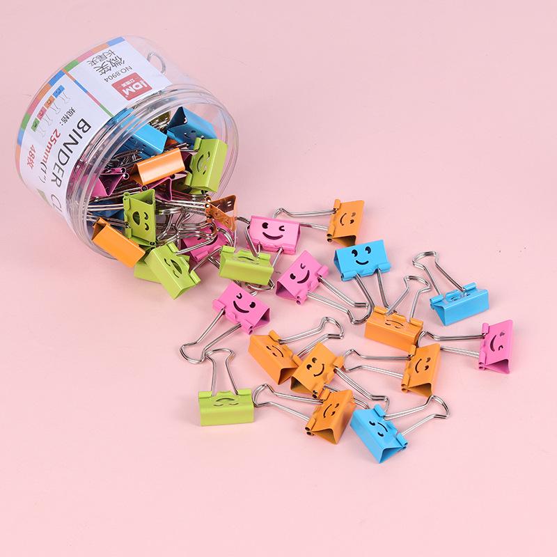 Cartoon Smiley Face Metal Dovetail Clip for Organizing Papers