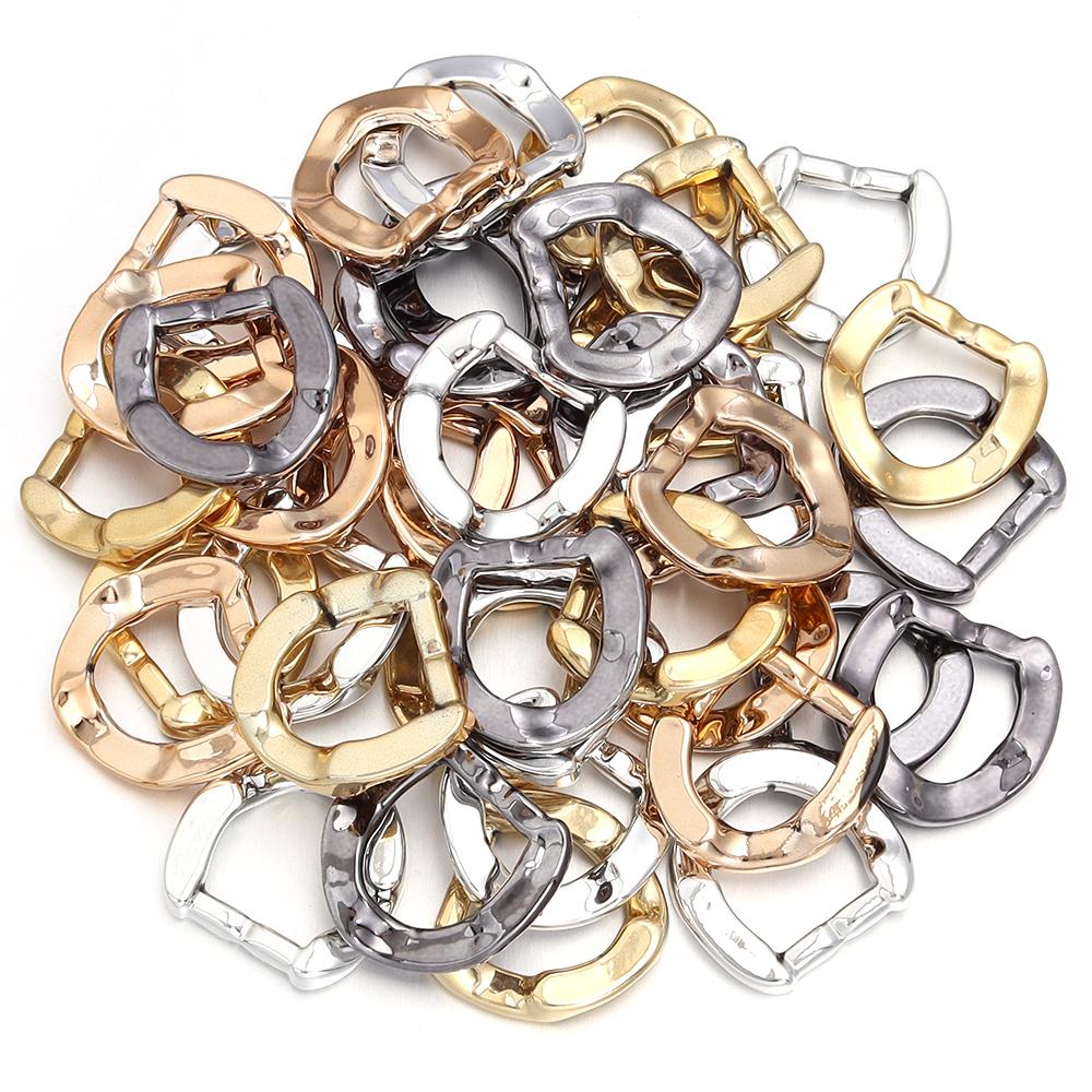 10pcs/bag Plated Acrylic Chain Tail Buckle Link Chain Connector For Jewelry Making Components Woman Handbag Parts Accessories