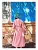 2026 Summer Cotton Linen V-Neck Artistic Long Dress for Women