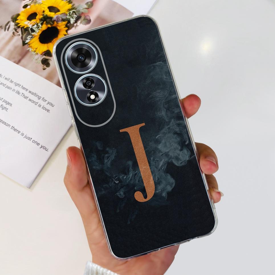 Back Cover For Oppo A60 4G CPH2631 Coque Shell Letters Pattern Clear Phone Case Soft Bumper Funda TPU Silicone  For OppoA60 A 60