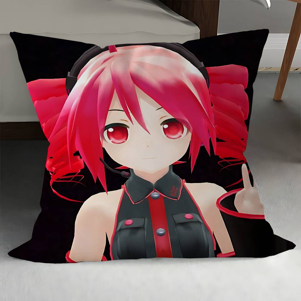 

Наволочка для подушки Виртуальный певец K-Kasane Teto Чехол для декоративной подушки для дивана, автомобиля, Рождественский подарок 40x40см 45x45см 12x12Inch