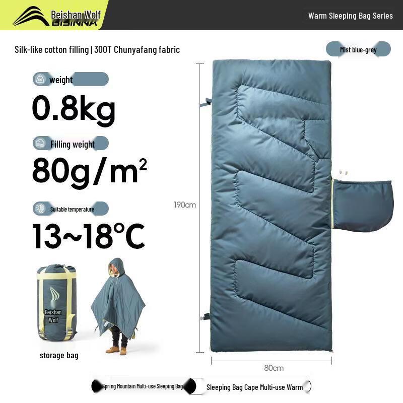 Beishanlang Wearable Camping Blanket & Sleeping Bag Liner