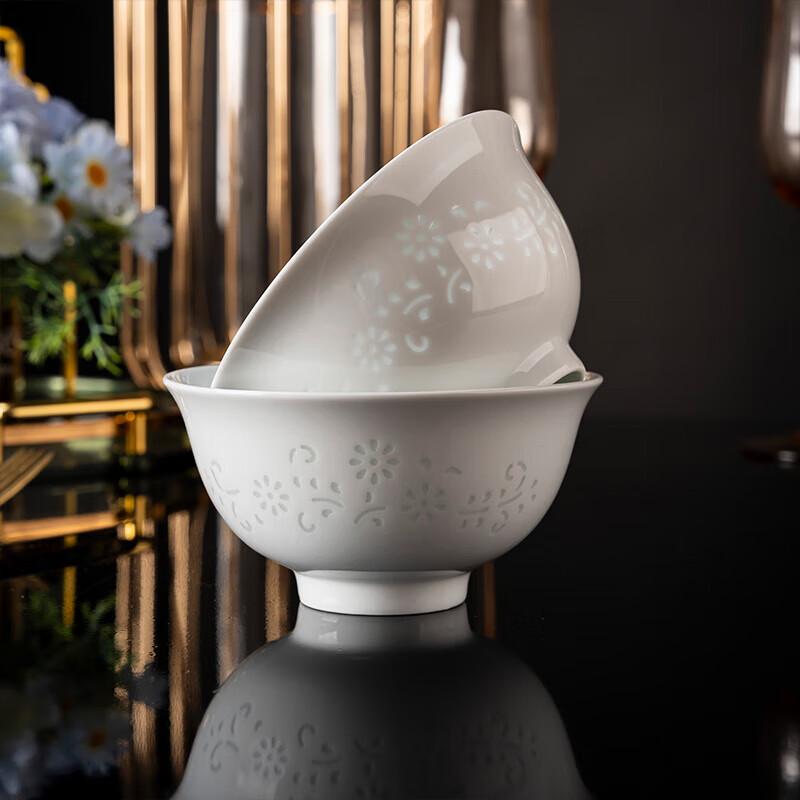 Jingdezhen Linglong Dandelion Ceramic Bowls