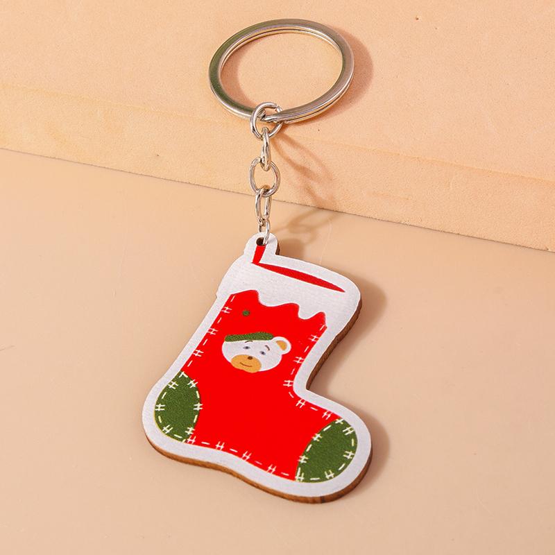 Cute Christmas Key Chain Snowman Santa Claus Key Ring Pendant for Car Key Holder Women Girls Handbag Decor DIY Jewelry Gift