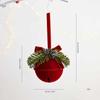 Popular Nordic Red Flocking Christmas Bell Ornaments for Tree and Shop Window Decoration