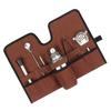 Canvas Cocktail Set Carry Bag Portable Folding Roll Strap Professional Mixology Bartender Bag for Camping Outdoor
