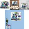 Modern Animal Art Canvas Wall Hanging For Living Room Decor With Abstract Colorful Horses